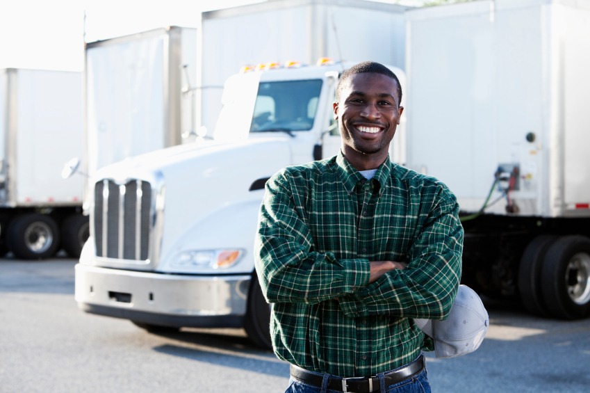 African American truck driver